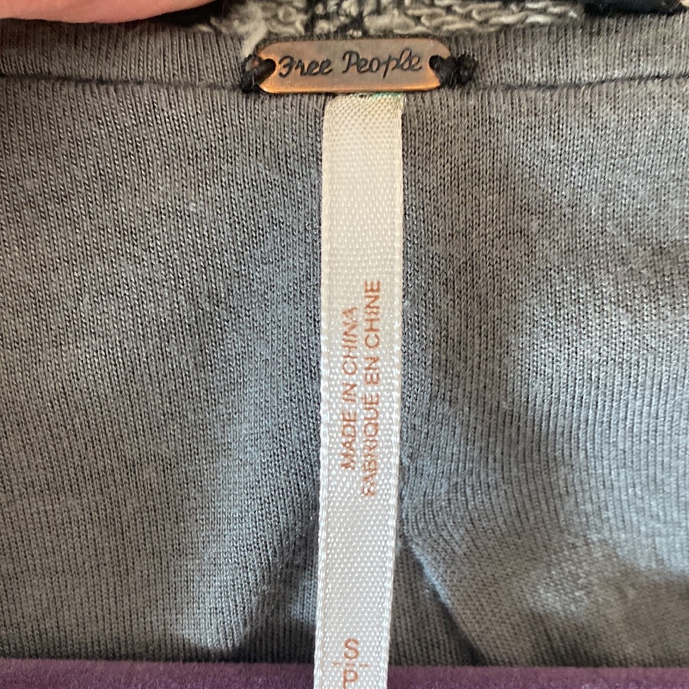 Free People black/gray hooded windbreaker jacket - Picture 12 of 15